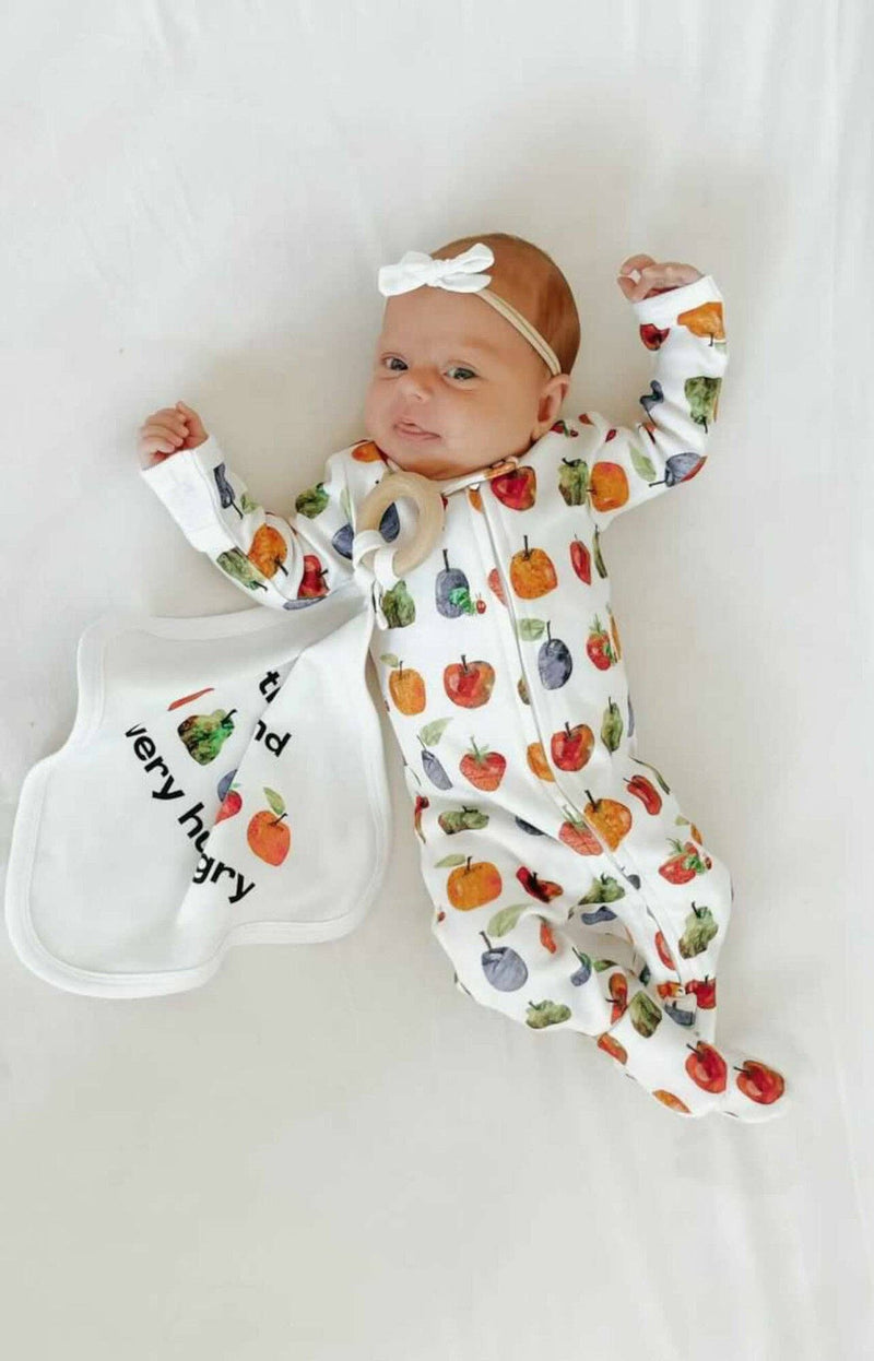 Fruit | Organic Zipper Footie: 6-9m