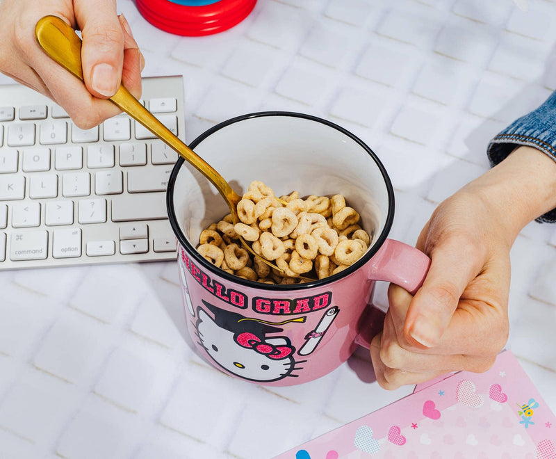 Hello Kitty "Hello Grad" 20oz Glitter Camper Mug