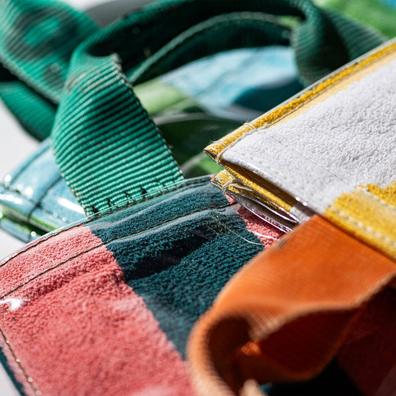 Covered Towel Document Bag: Green x Yellow