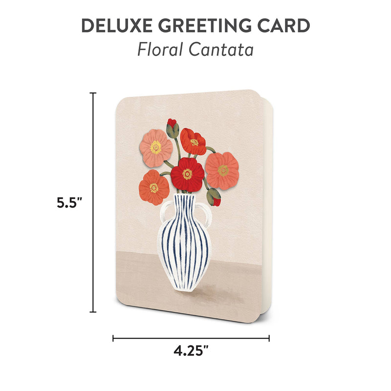 Floral Cantata Deluxe Greeting Card
