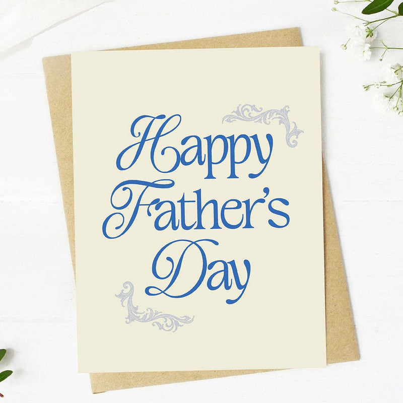Happy Father's Day Text Greeting Card