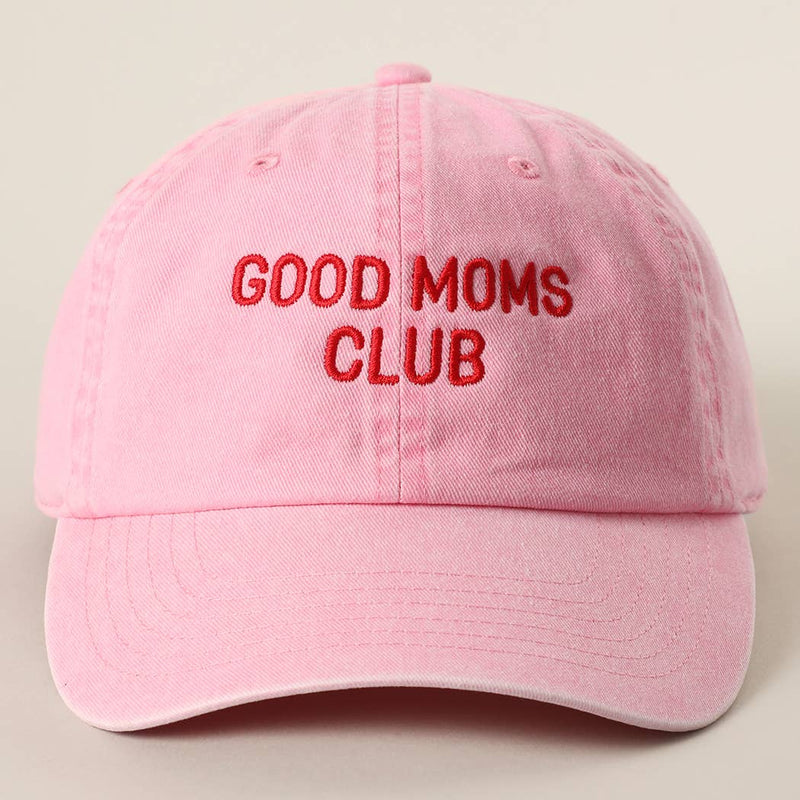 GOOD MOMS CLUB Embroidered Cotton Baseball Cap
: LT PINK