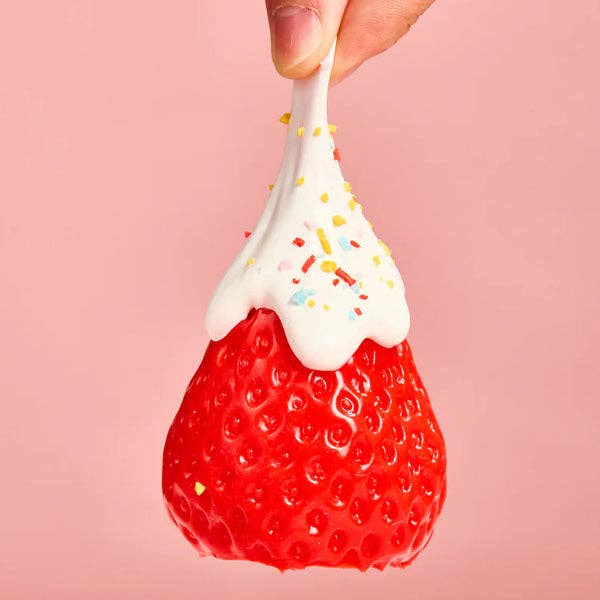 SqueezeSquad Taba Deluxe Premium Silicone Squishy Fidget Toy - Strawberry