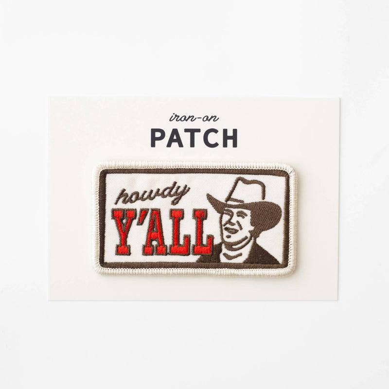 Howdy Y'all Embroidered Iron on Patch: Yes