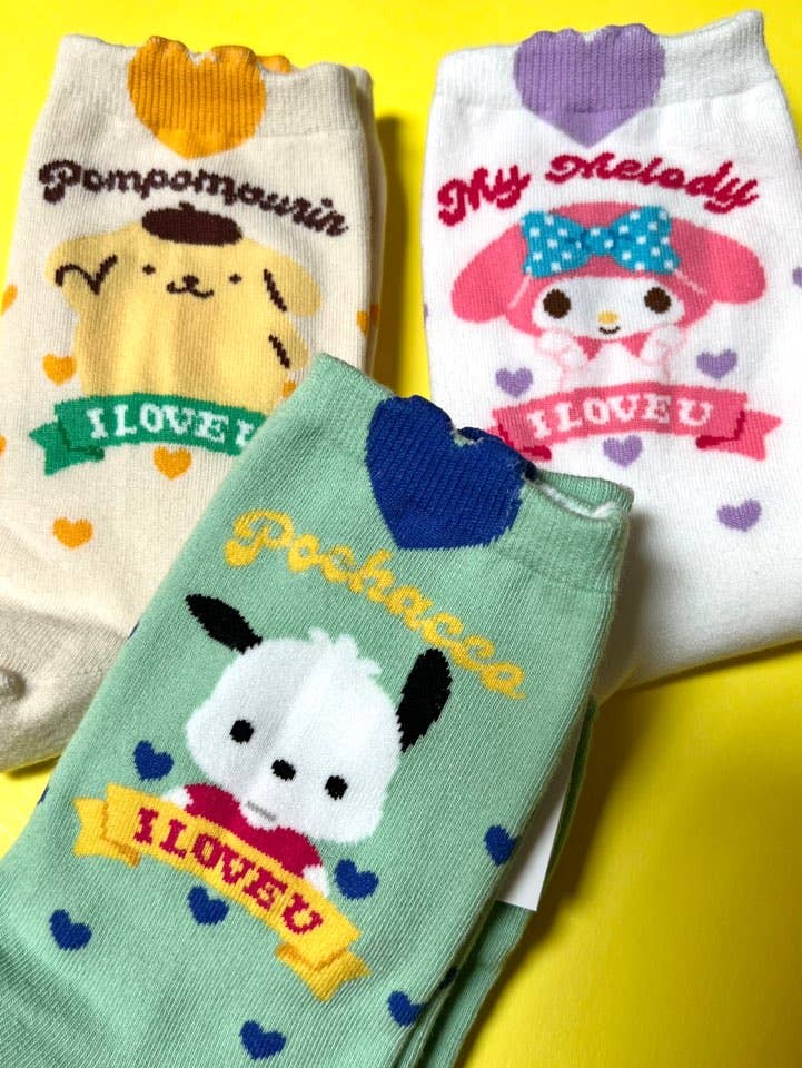 Sanrio New Heart Mark Cotton Ultra Soft Ankle Socks: Hello Kitty