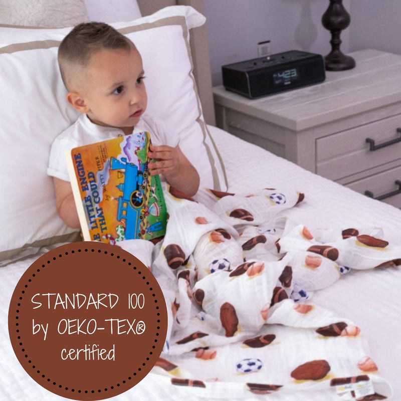 Go Sports! Baby Muslin Swaddle Blanket