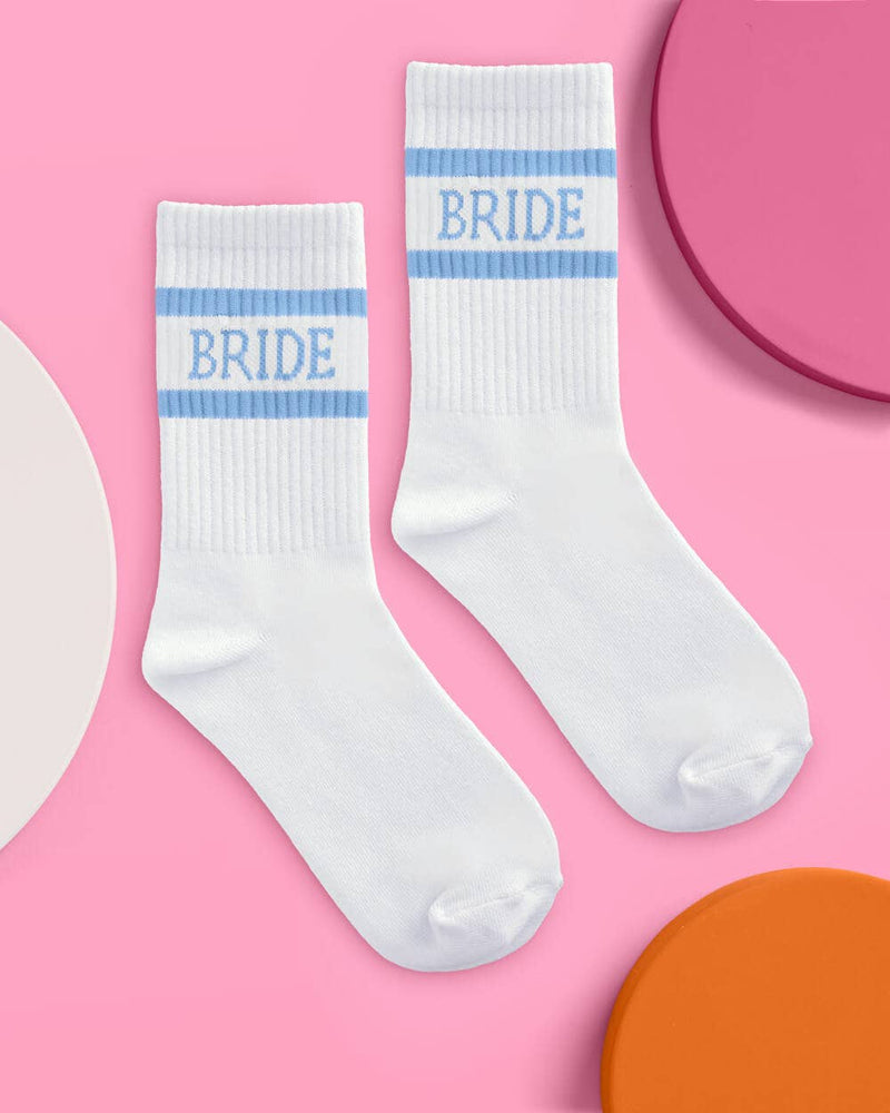 Blue Bride Socks | Something Blue Wedding Socks Bachelorette