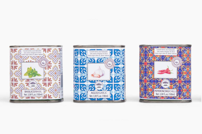 Italian Infused Extra Virgin Olive Oil in Tin - 100ml: Lemon