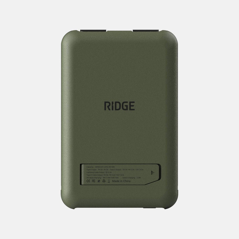 Ridge Power Bank - 10k mAh - Matte Olive: Matte Olive