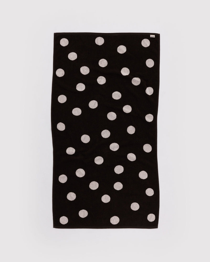 Bath Towel - Cream and Black Polka Dot | Fall 2026