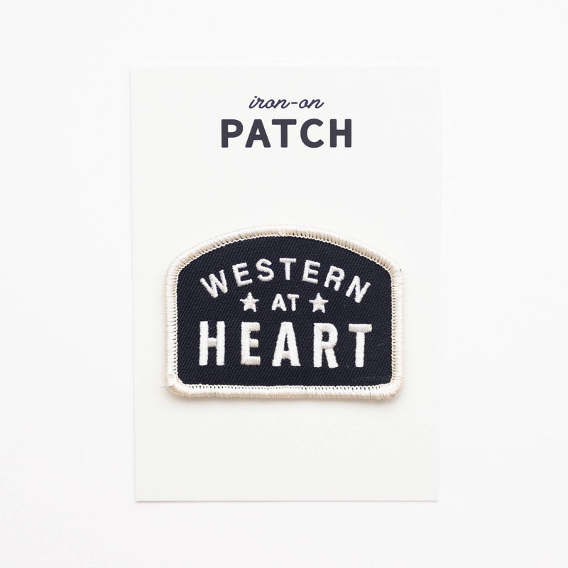 Western at Heart Embroidered Iron on Patch: Yes