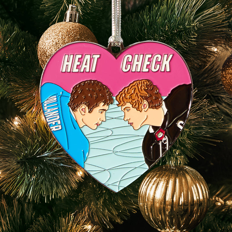 Heated Rivalry Heart Enamel Holiday Ornament