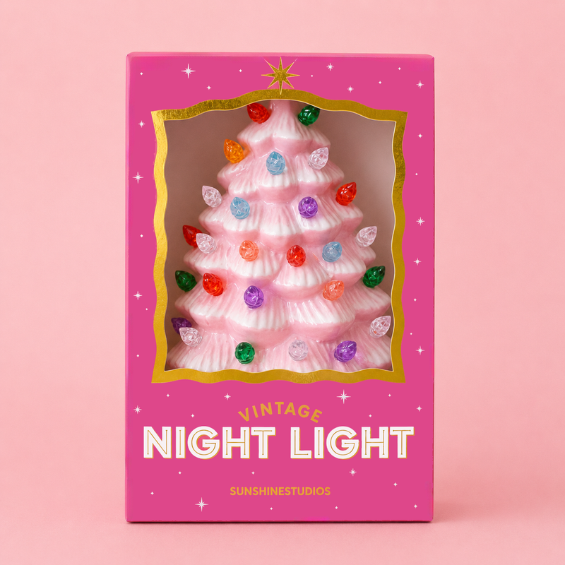 Vintage Tree Night Light | Pink