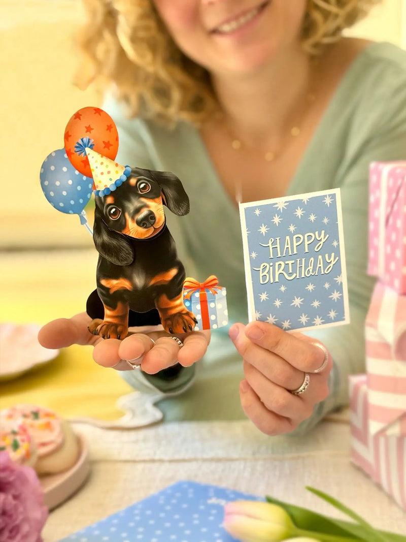 Mini Birthday Puppy Pop-Up Card