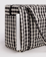 Small Cloud Carry-On Black and Cream Gingham