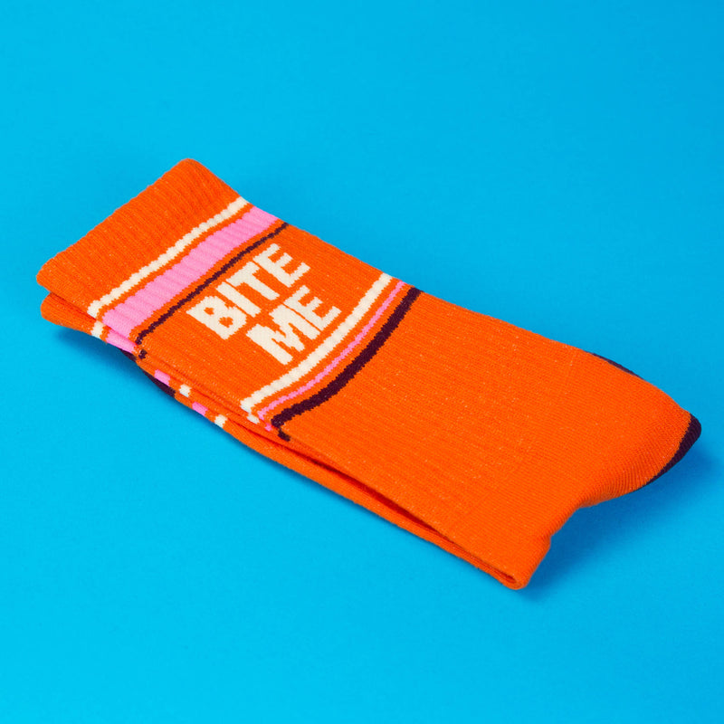 Bite Me Gym Crew Socks