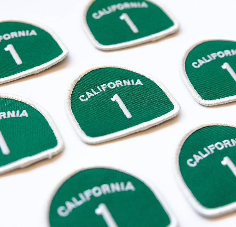 California Pacific Coast Highway 1 Embroidered Iron on Patch: Yes
