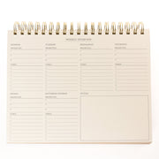 Cobalt Blue Fabric-Bound Weekly Desk Pad cover