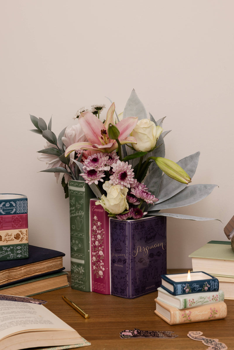 Triple Book Vase, Jane Austen
