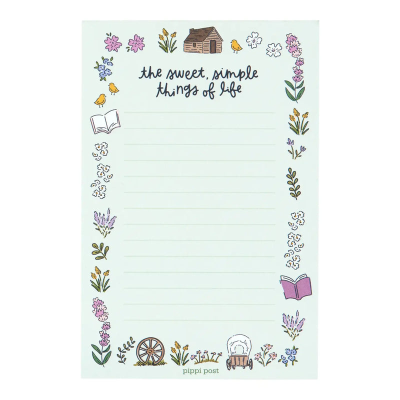 Sweet Simple Little House On Prairie 4x6 Notepad