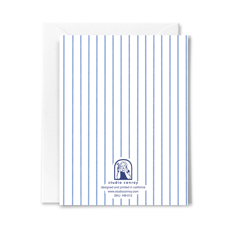 Bow and Tulip Birthday Card