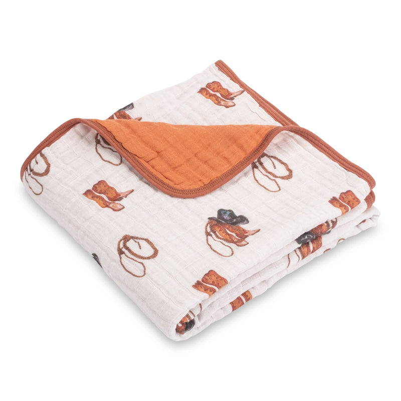 Life Is Better in Boots Western Baby Toddler Muslin Blanket