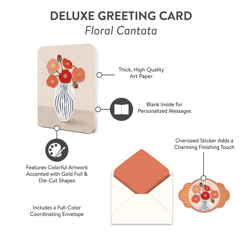 Floral Cantata Deluxe Greeting Card