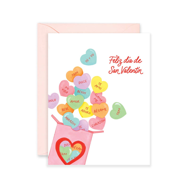 Candy Hearts | Feliz Dia De San Valentin | Spanish Card