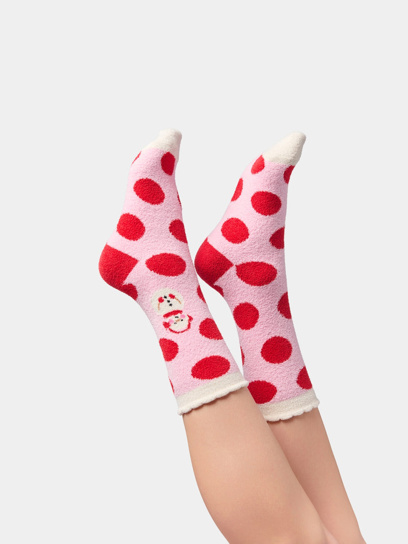 Snowman Socks | Pink