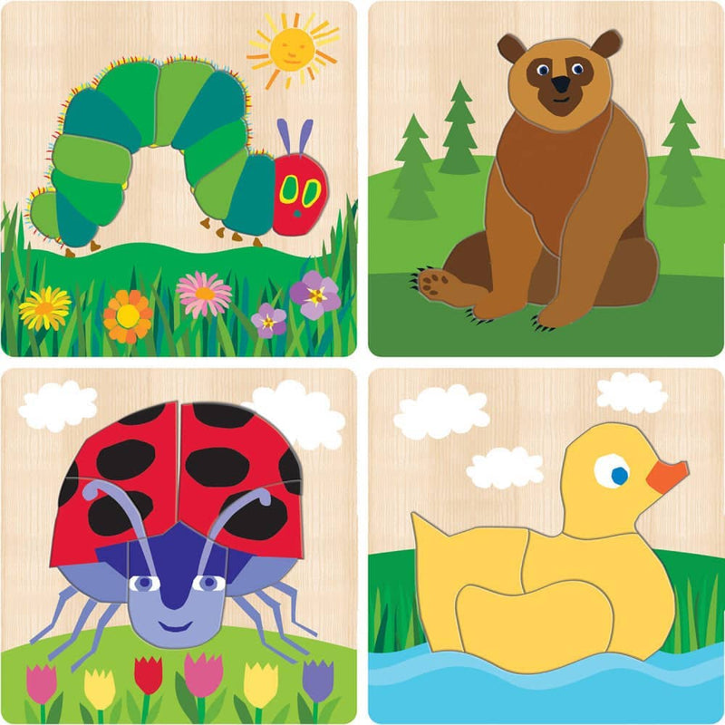 Eric Carle Chunky Wood Puzzles - Kids 4 Pack