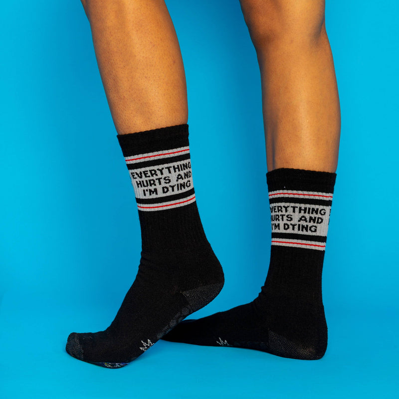 Everything Hurts And I'm Dying Grip Socks