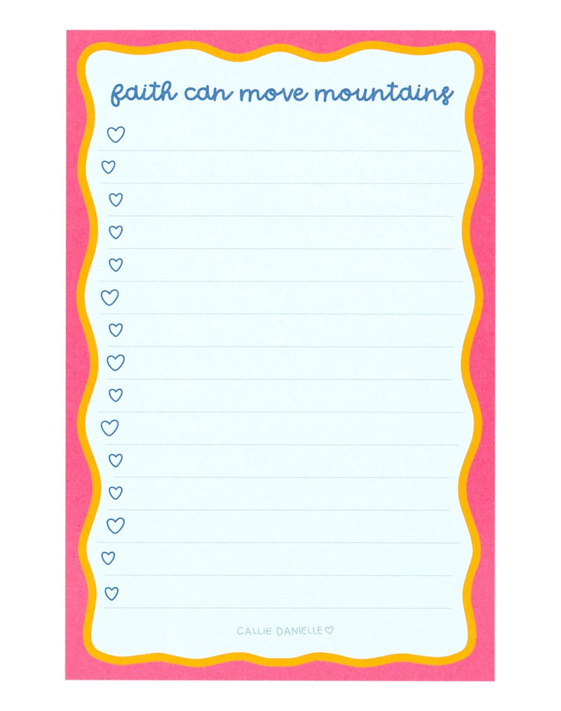 Faith Can Move Mountains 4×6 Notepad