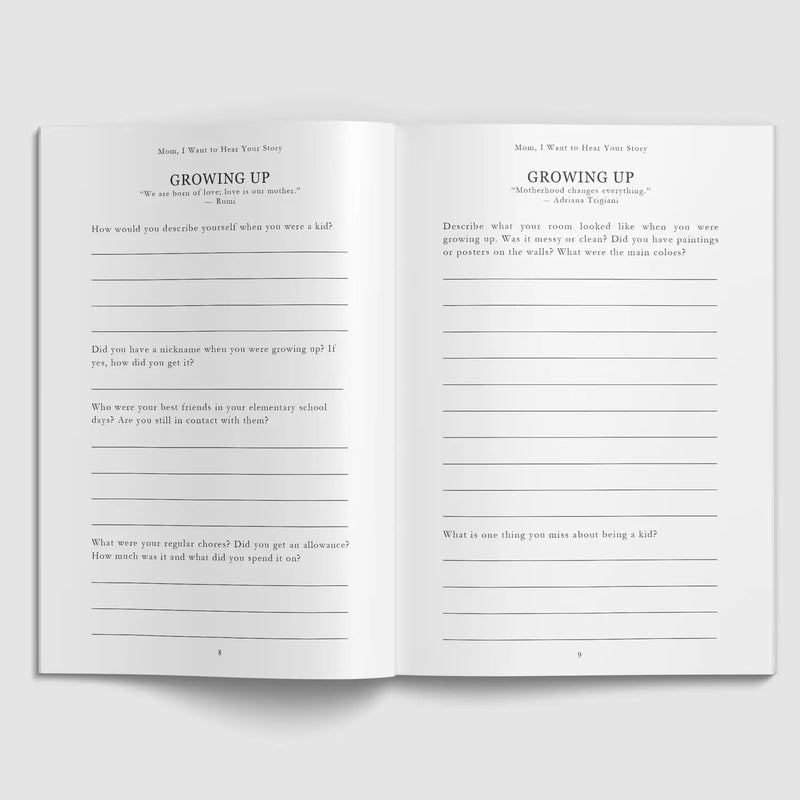 Mom, I Want to Hear Your Story: A Mother's Guided Journal To Share Her Life & Her Love