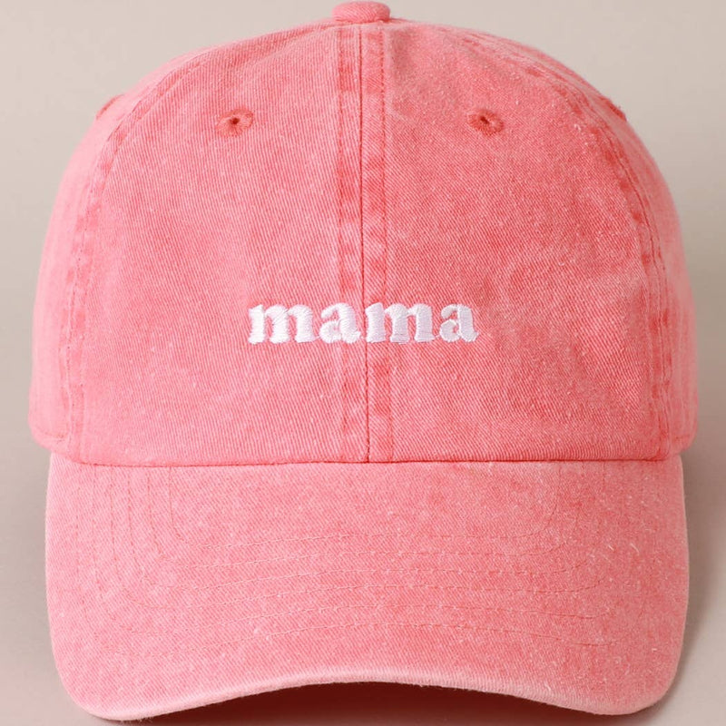 Mama Embroidered Cotton Baseball Cap
