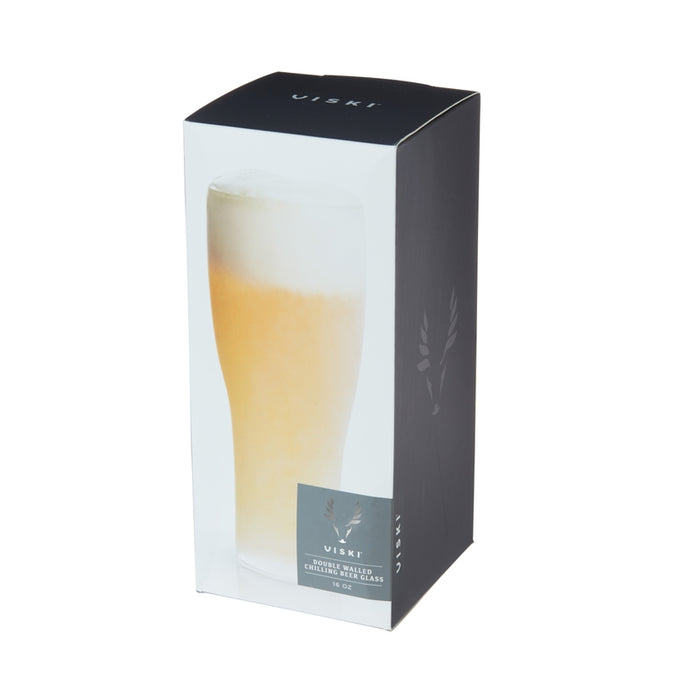 Glacier Double Walled Chilling Beer Glass w/ Cooling Gel - LOCAL FIXTURE