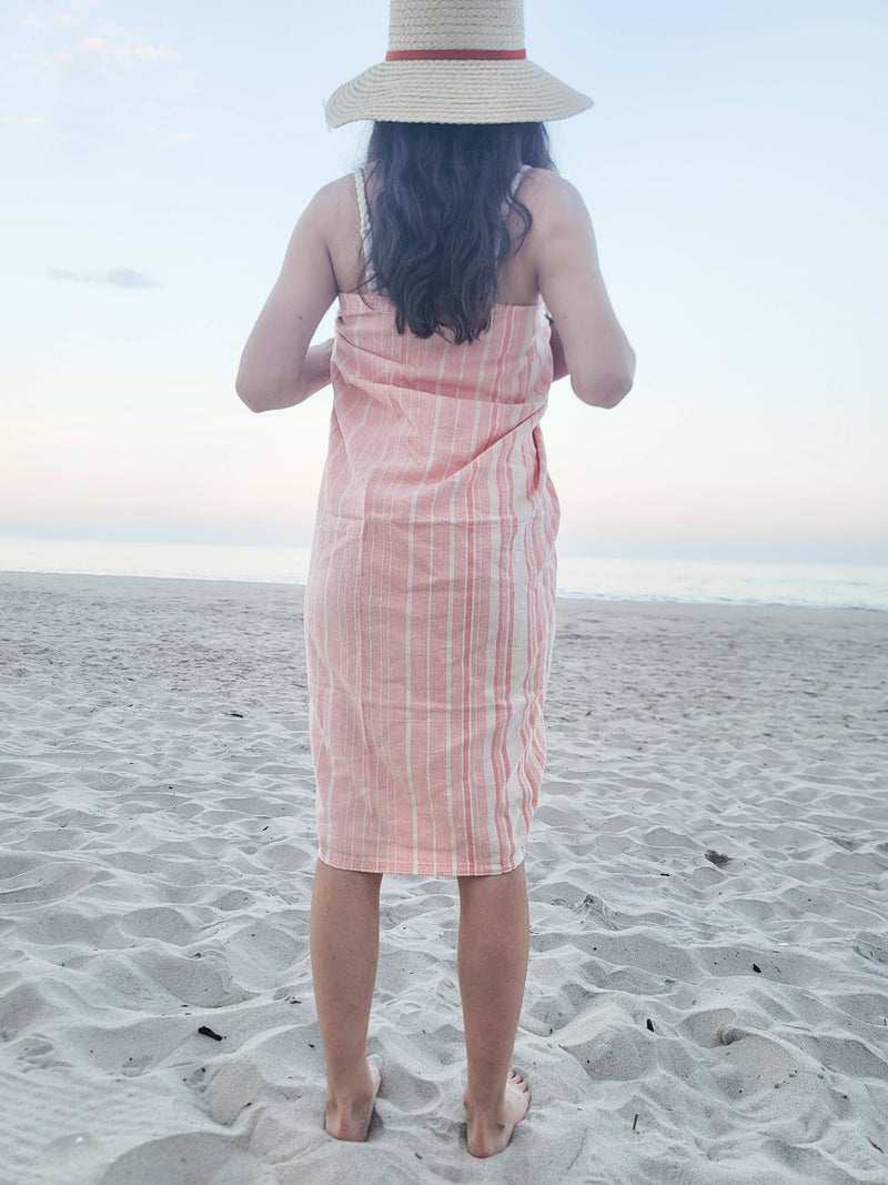 Tegula Turkish Towel | Sand Free Beach Towel |Jacquard Woven: Green