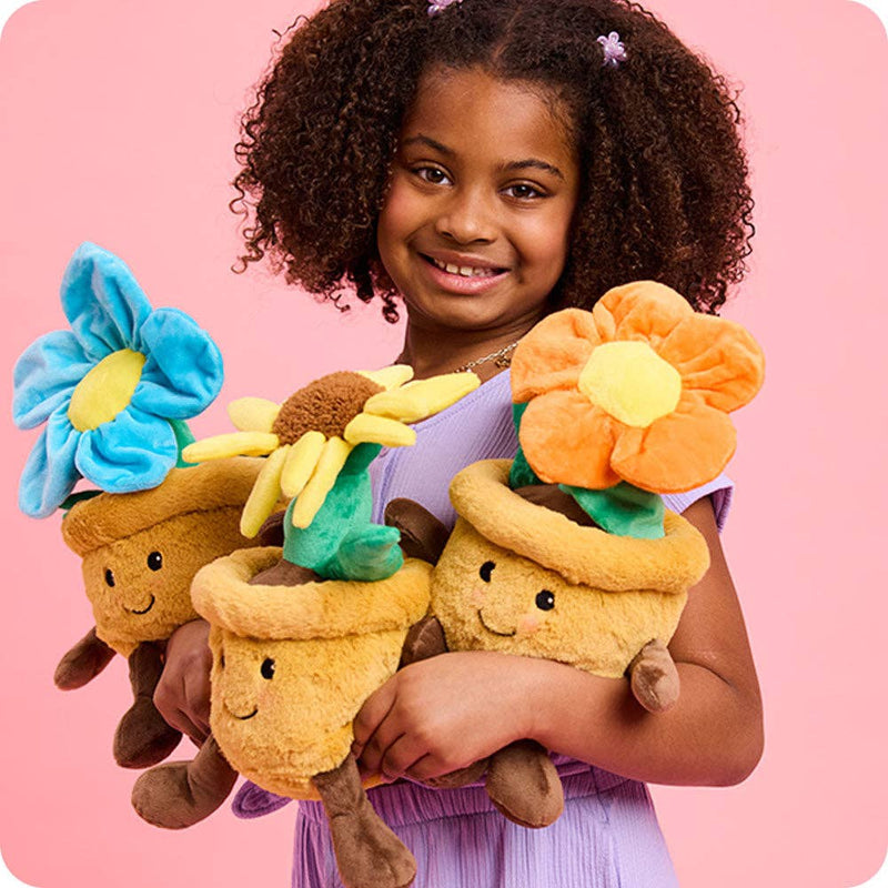 Blue Flower Pot Warmies Plants Great for Floral Shops