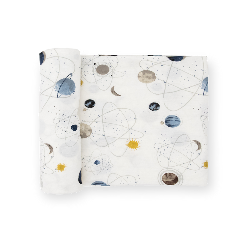 Stretch Knit Swaddle Blanket | Planets