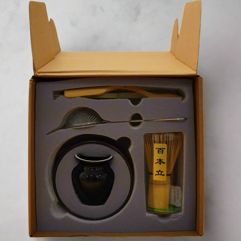 6-Piece Japanese Matcha Ceremony Set | BLACK