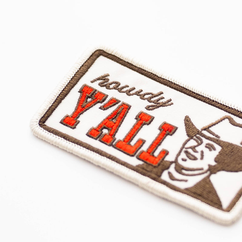 Howdy Y'all Embroidered Iron on Patch: Yes