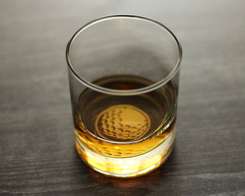 Bottom Golf Ball Whiskey Rocks Glass - Golfers Gifts