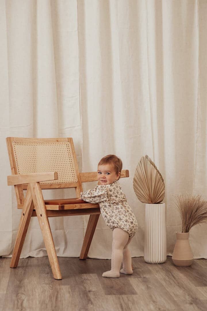 Viola Romper with Bow: 0-3 months