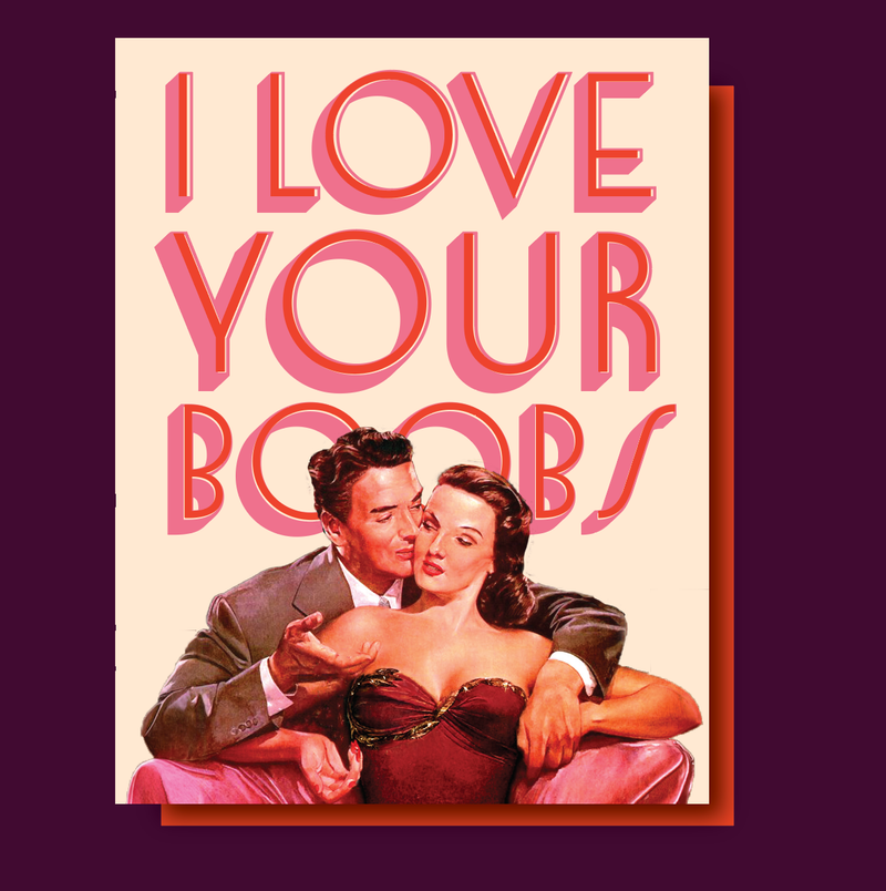 LOVE BOOBS love card
