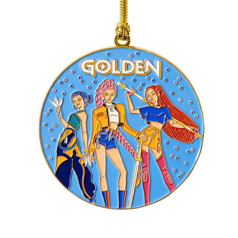 K-Pop Golden Enamel Holiday Ornament