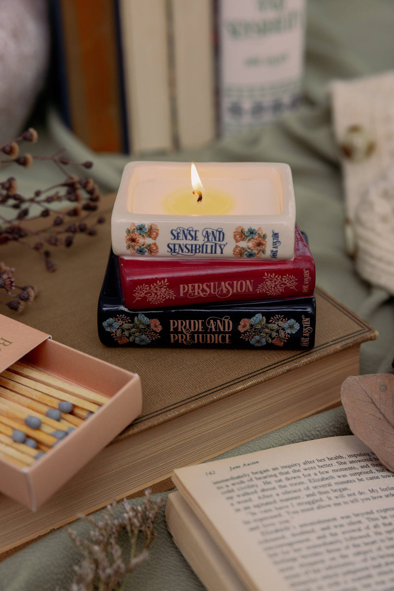 Bookstack Candle | Jane Austen