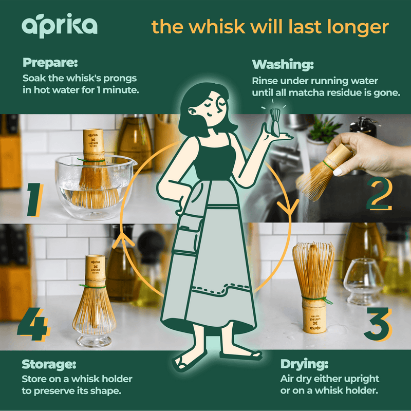 Matcha Green Tea Whisk (100 Prongs): Golden Bamboo