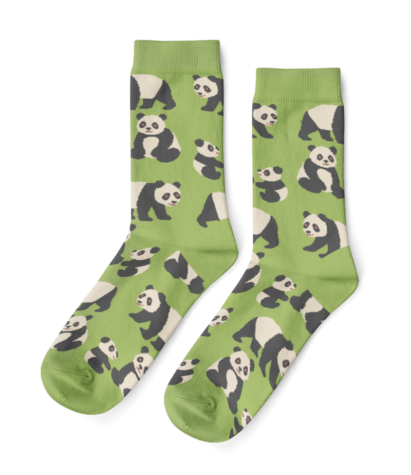 Panda - Small Crew Socks - NEW CURIO