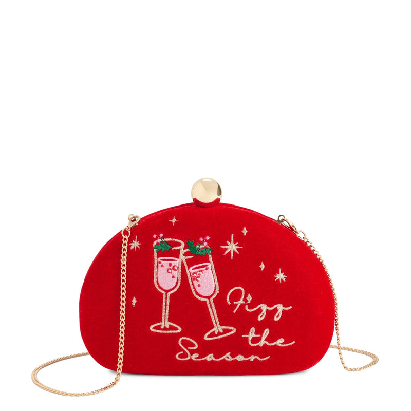 "Fizz the Season" Minaudière | Scarlet