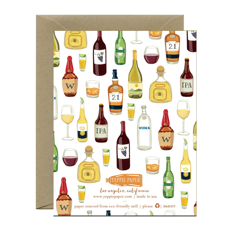 Cheers Dad Top Shelf Drinks Father's Day Card