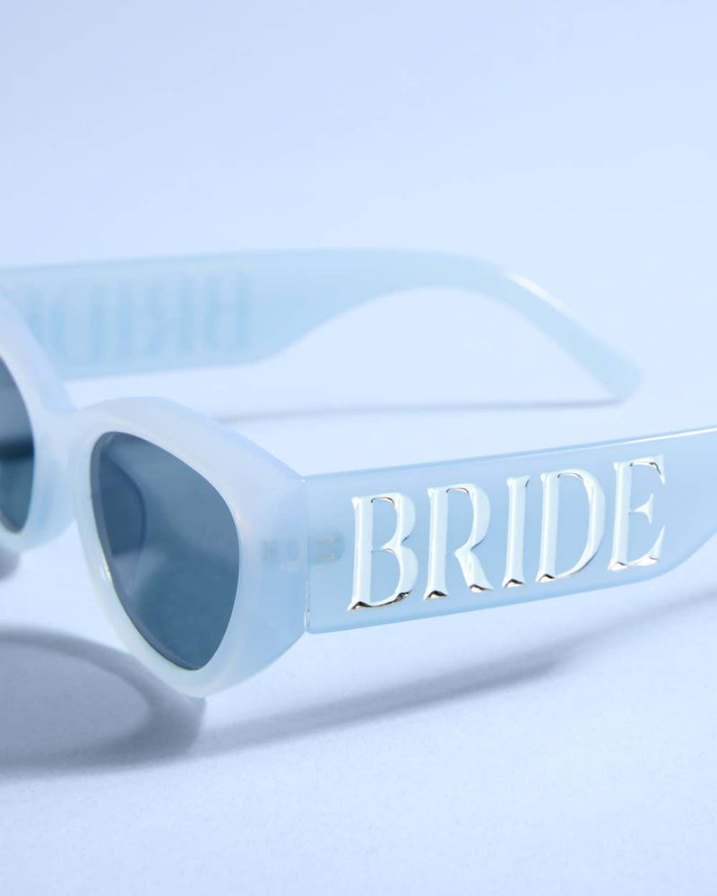 Blue Bride Sunglasses | bachelorette party bride sunnies